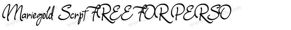 Mariegold Scrpt FREE FOR PERSONAL USE字体转换